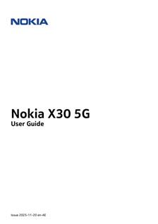 Nokia X30 5G manual. Smartphone Instructions.